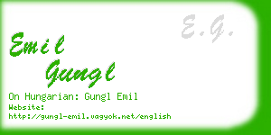 emil gungl business card